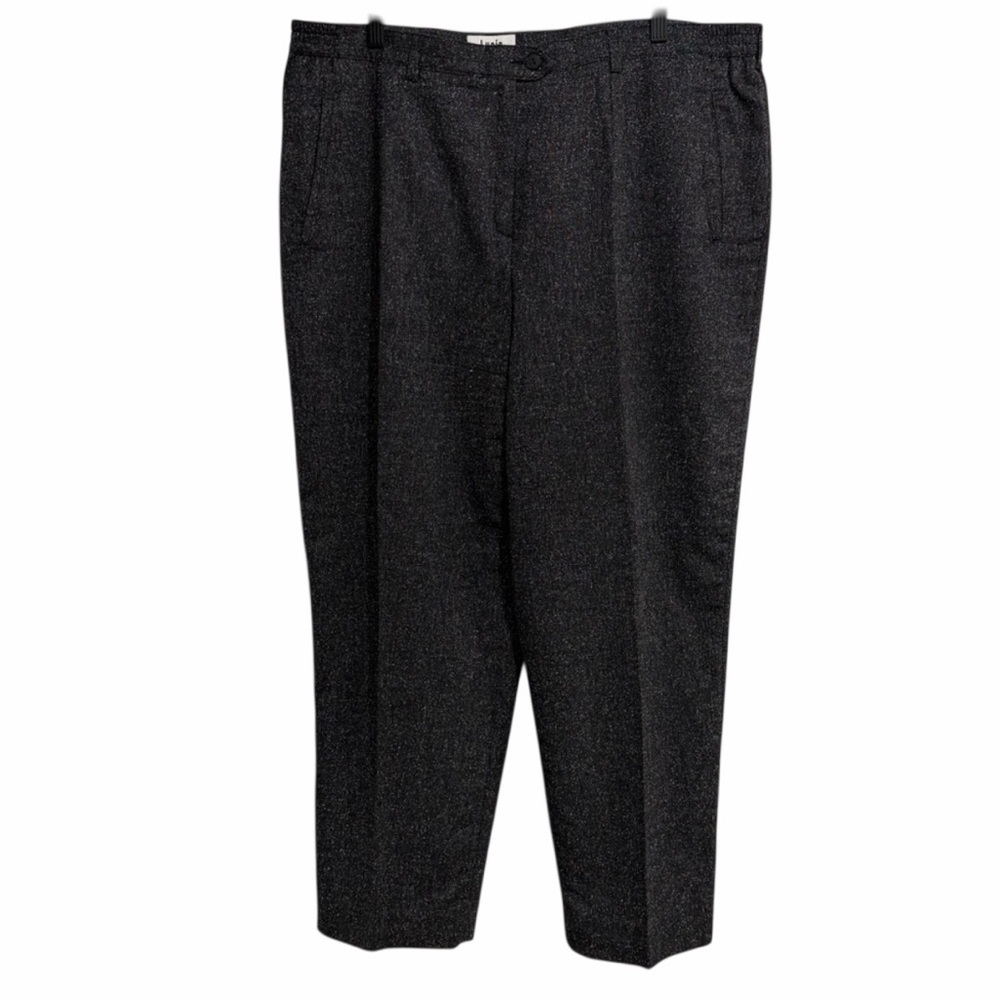 Women’s Vintage Lucia Salt & Pepper Dress Pants Trousers Wool Silk Blend